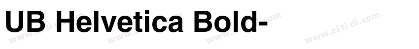 UB Helvetica Bold字体转换